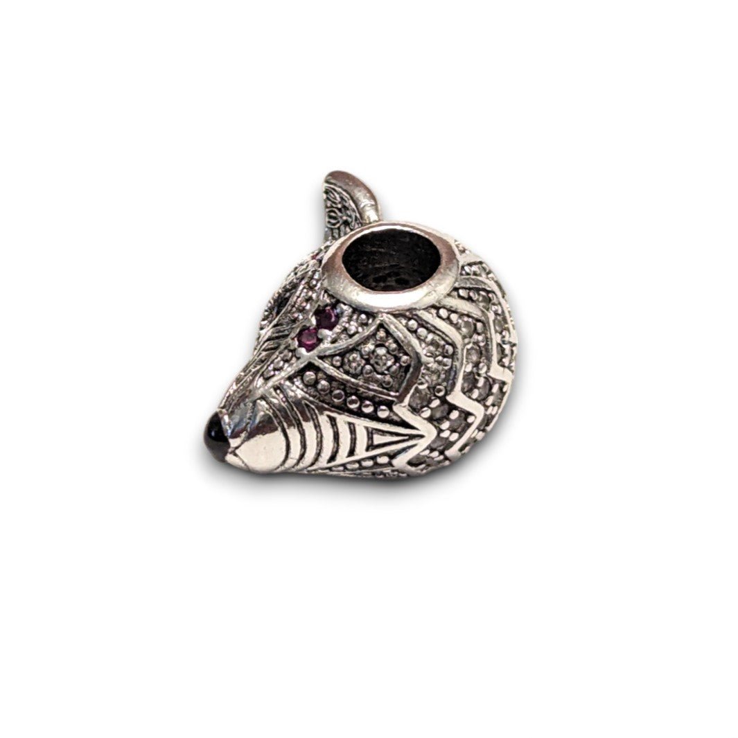 Pink Cubic Zirconia Fox Charm - Popular trends empire