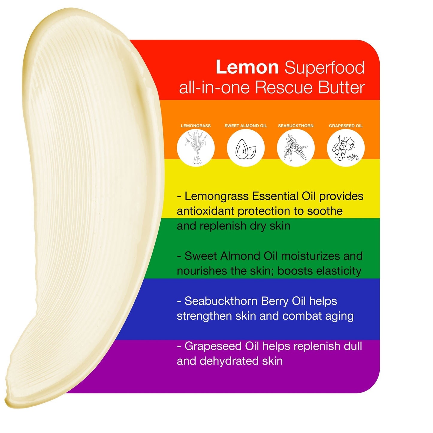 Pride Edition Lemon Superfood All - In - One Rescue Butter 50ml - Popular trends empire