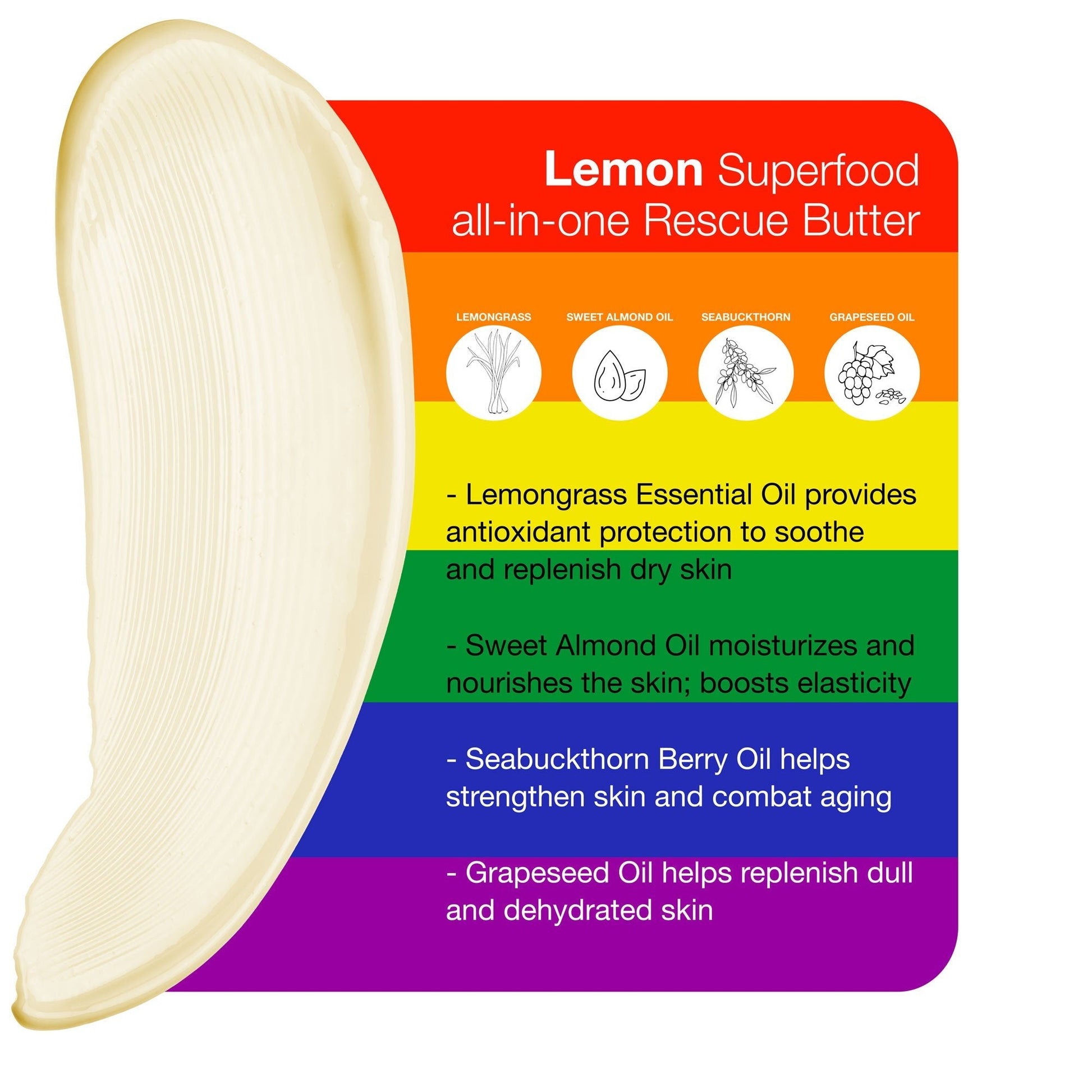 Pride Edition Lemon Superfood All - In - One Rescue Butter 50ml - Popular trends empire