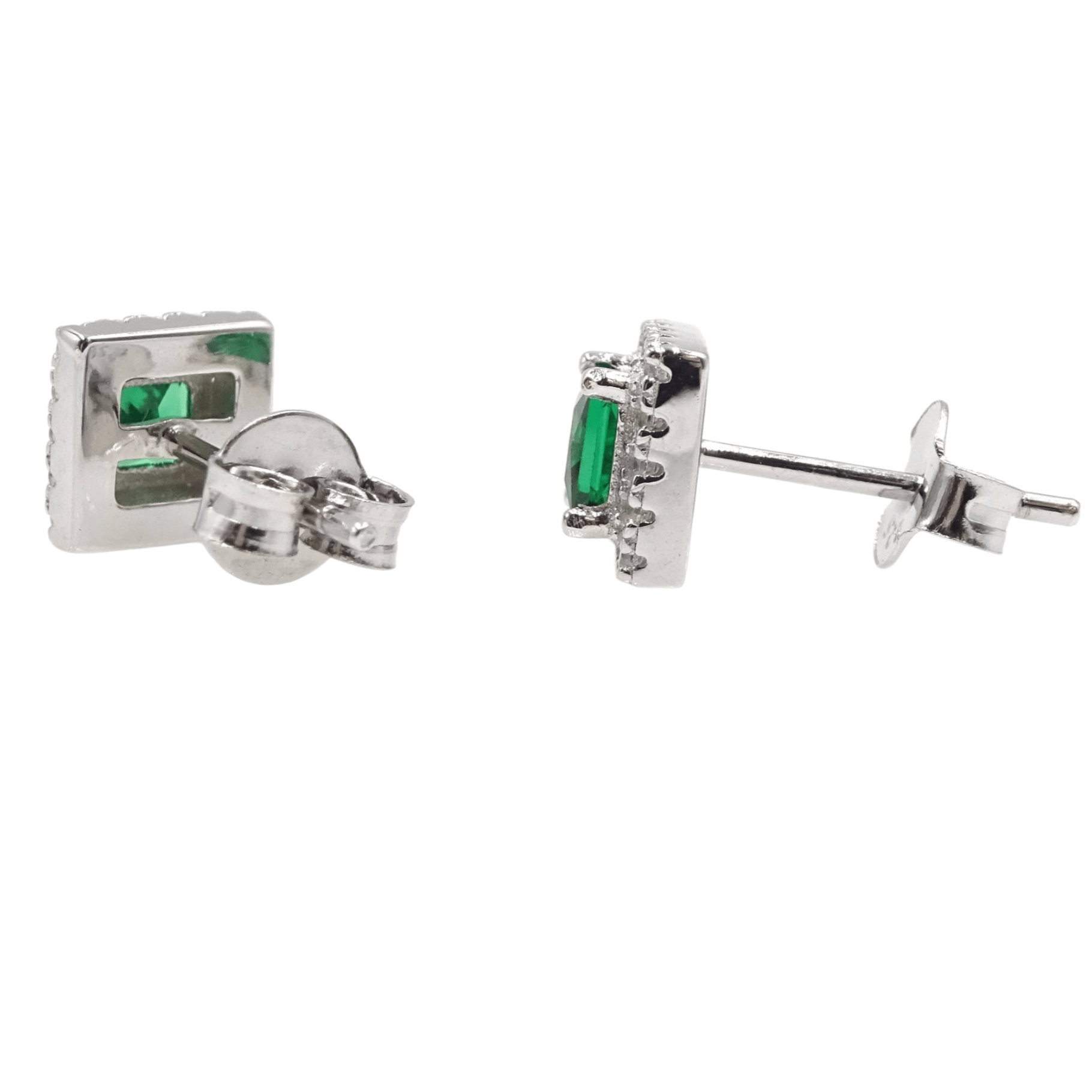 Princess Cut Emerald Earrings - Popular trends empire