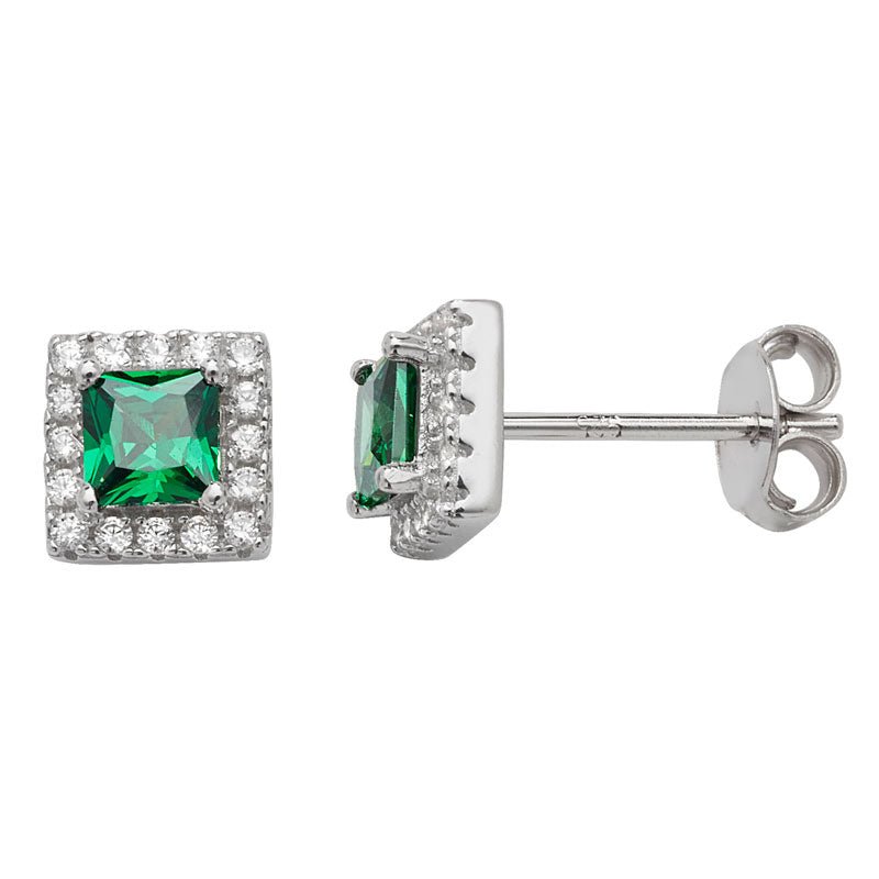 Princess Cut Emerald Earrings - Popular trends empire
