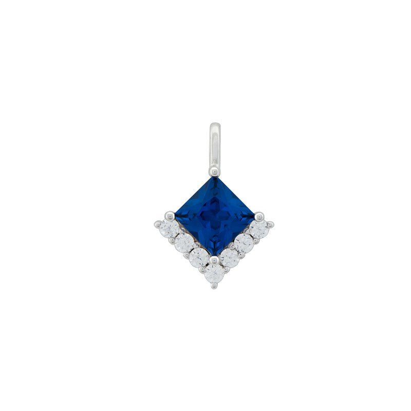 Princess Cut Sapphire Cubic Zirconia Necklace - Popular trends empire
