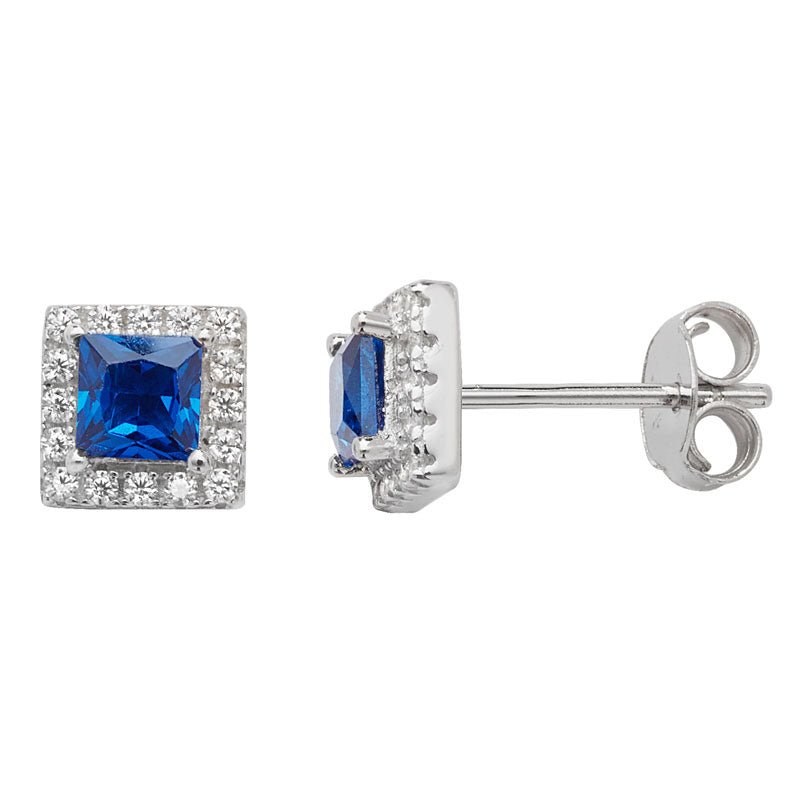 Princess Cut Sapphire Earrings - Popular trends empire
