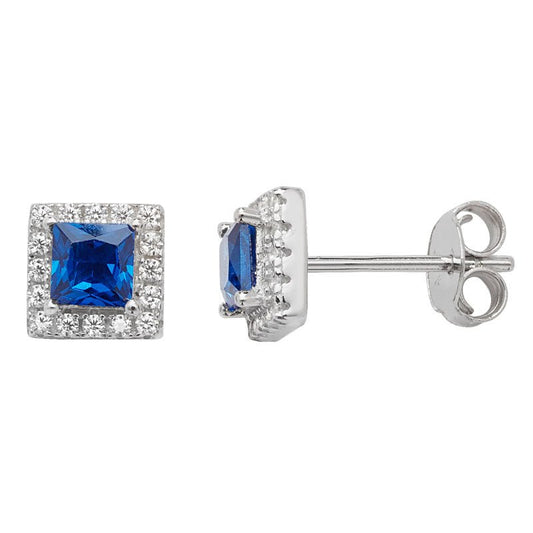 Princess Cut Sapphire Earrings - Popular trends empire