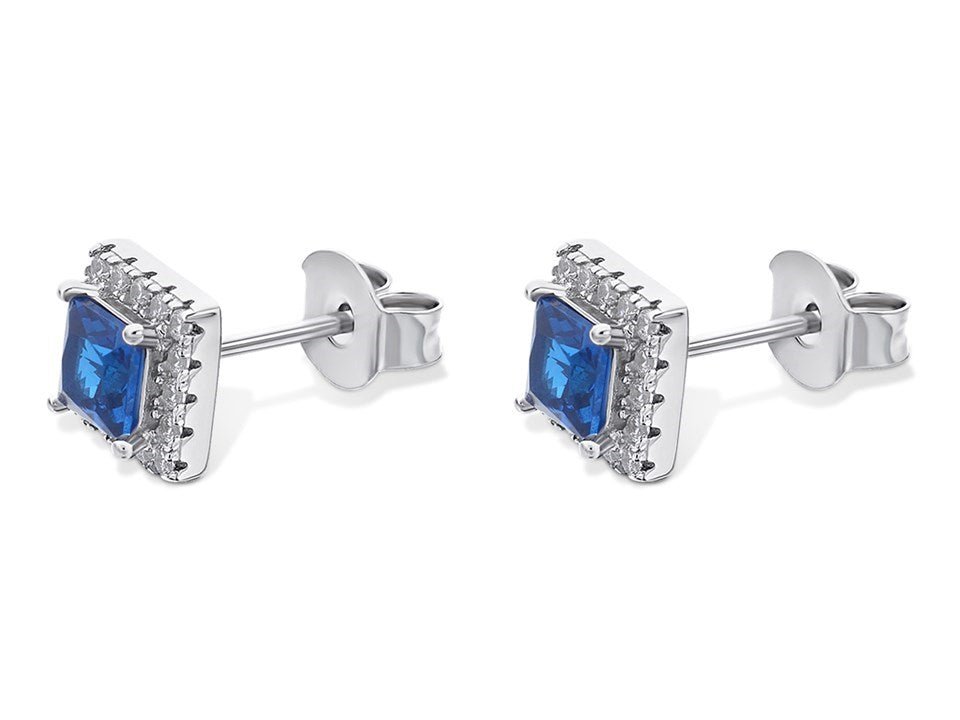 Princess Cut Sapphire Earrings - Popular trends empire