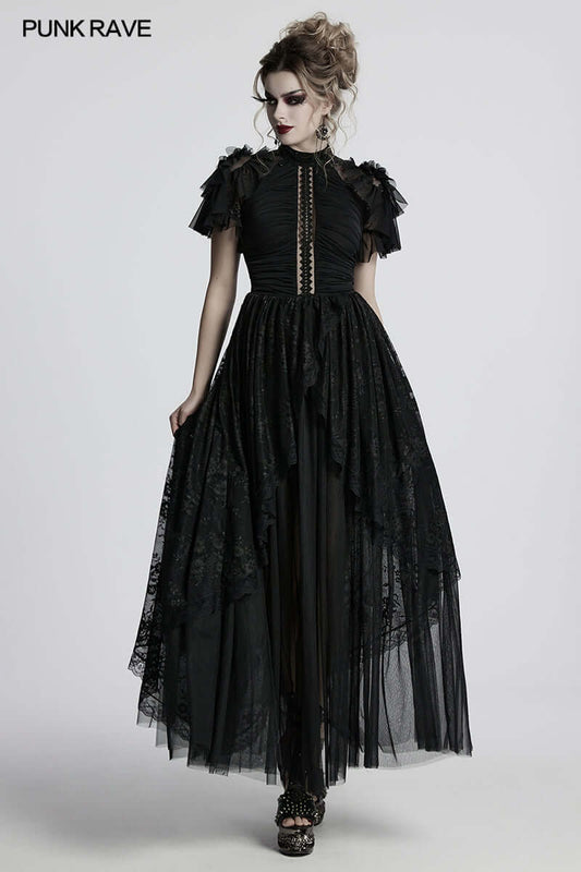 Punk Rave Nova Gothic Elegant Dress - Popular trends empire
