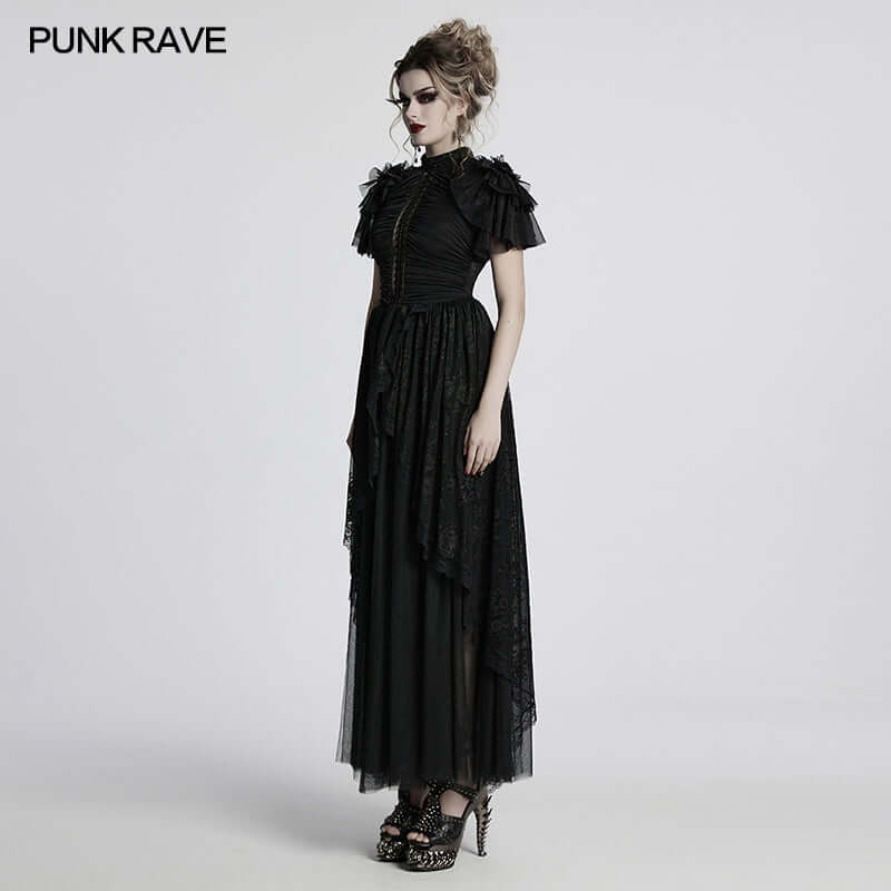 Punk Rave Nova Gothic Elegant Dress - Popular trends empire