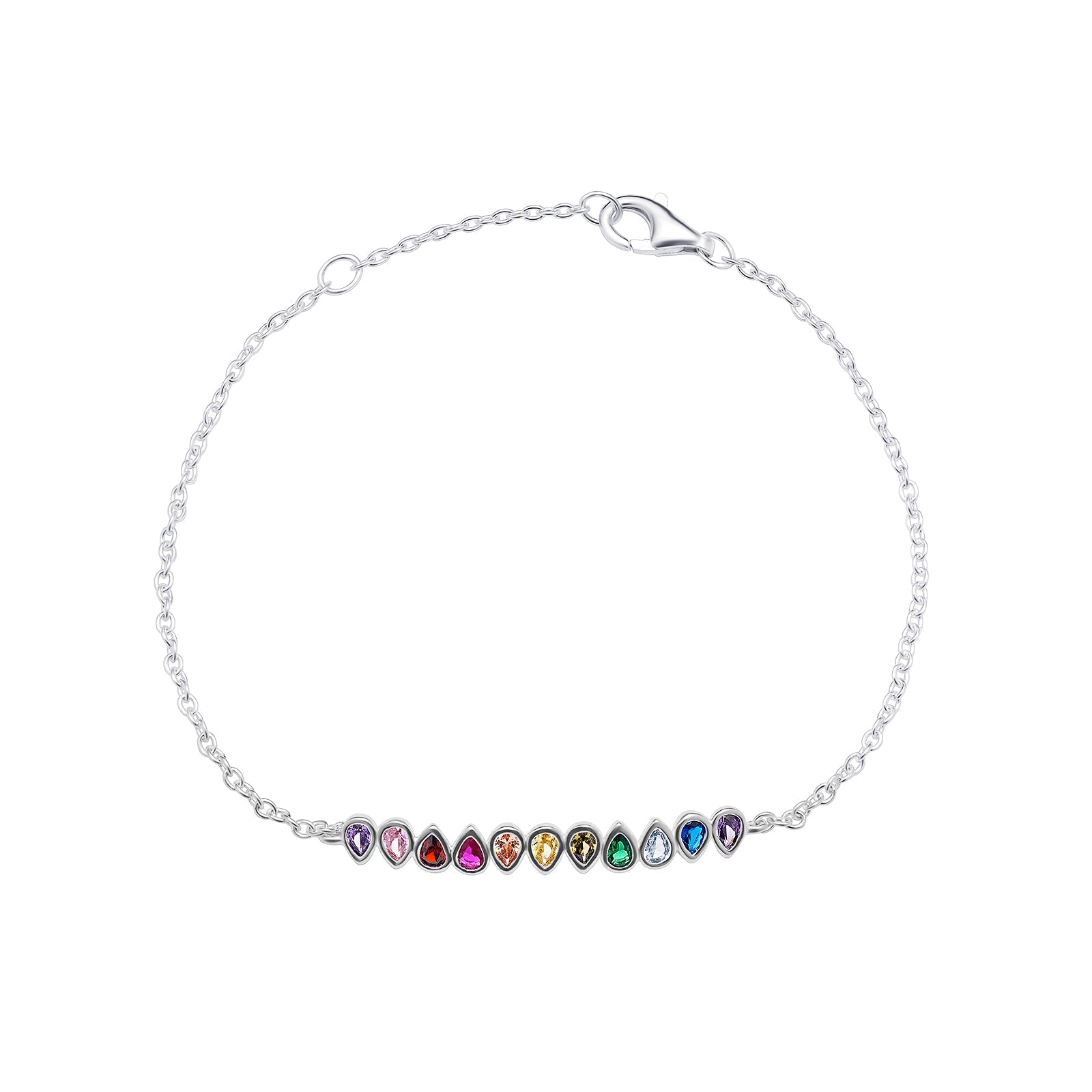 Rainbow Cubic Zirconia Bracelet - Popular trends empire