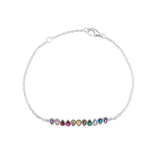 Rainbow Cubic Zirconia Bracelet - Popular trends empire