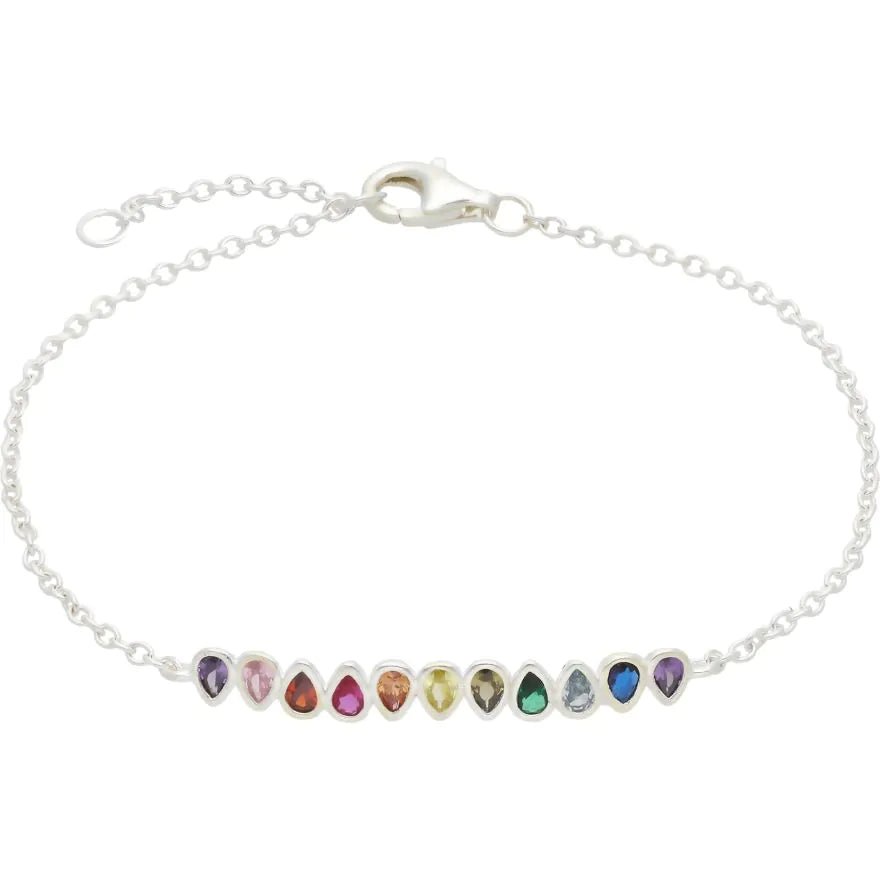 Rainbow Cubic Zirconia Bracelet - Popular trends empire