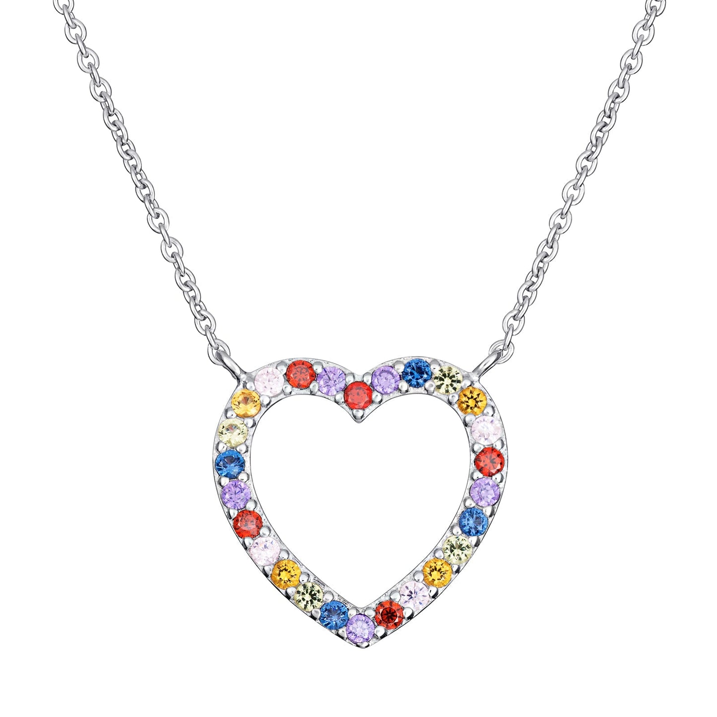Rainbow Heart Necklace - Popular trends empire