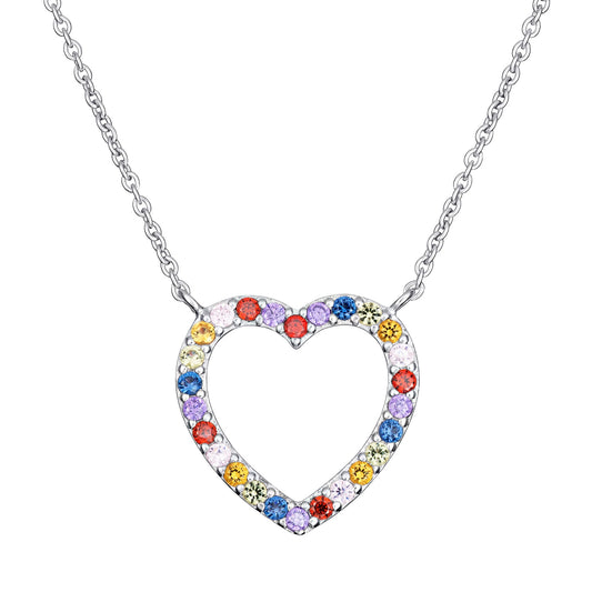 Rainbow Heart Necklace - Popular trends empire