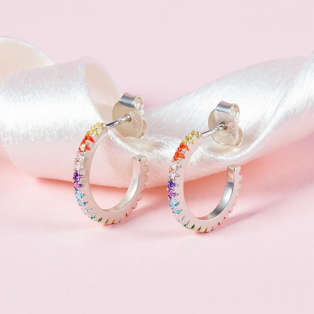 Rainbow Hoop Earrings - Popular trends empire
