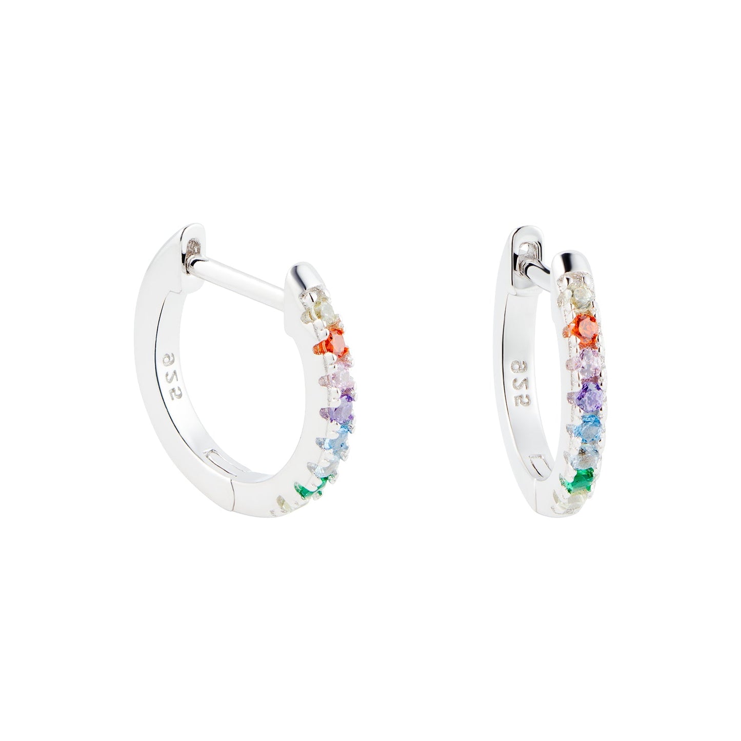 Rainbow Huggie Hoops - Popular trends empire