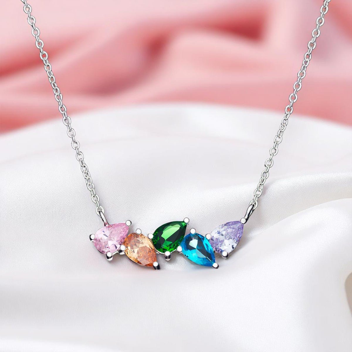 Rainbow Pear Drop Necklace - Popular trends empire