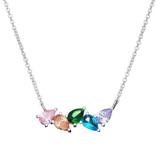 Rainbow Pear Drop Necklace - Popular trends empire