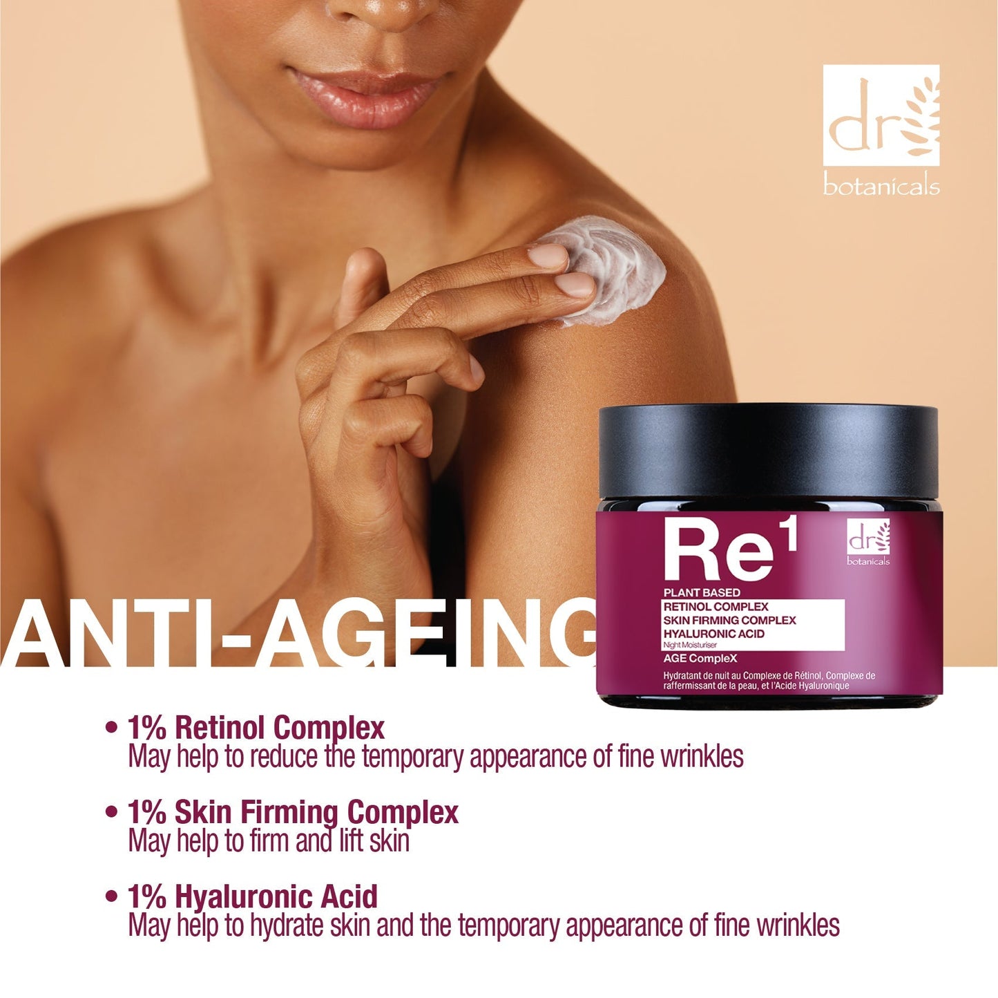 Retinol Complex 1%, Skin Firming Complex 1% & Hyaluronic Acid 1% Night Moisturiser 60ml - Popular trends empire