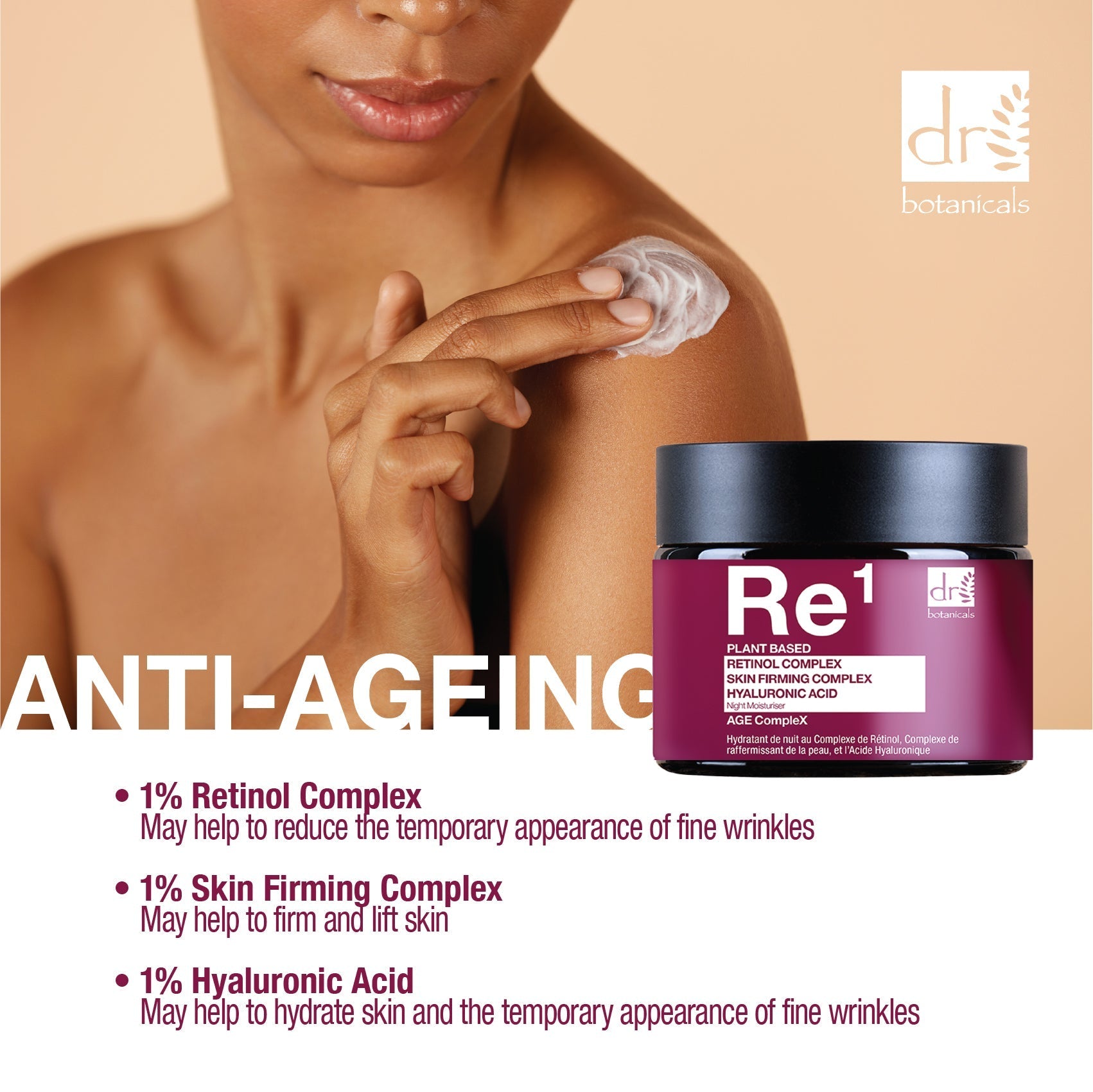Retinol Complex 1%, Skin Firming Complex 1% & Hyaluronic Acid 1% Night Moisturiser 60ml - Popular trends empire
