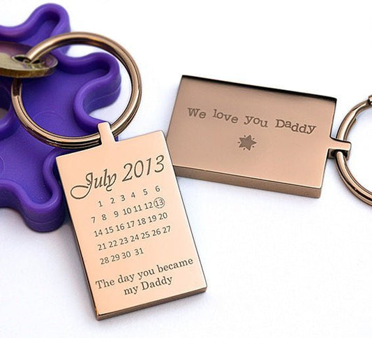 Rose Gold Keyring – Personalised Engraved Calendar Keychain | Unique Gift Idea - Popular trends empire