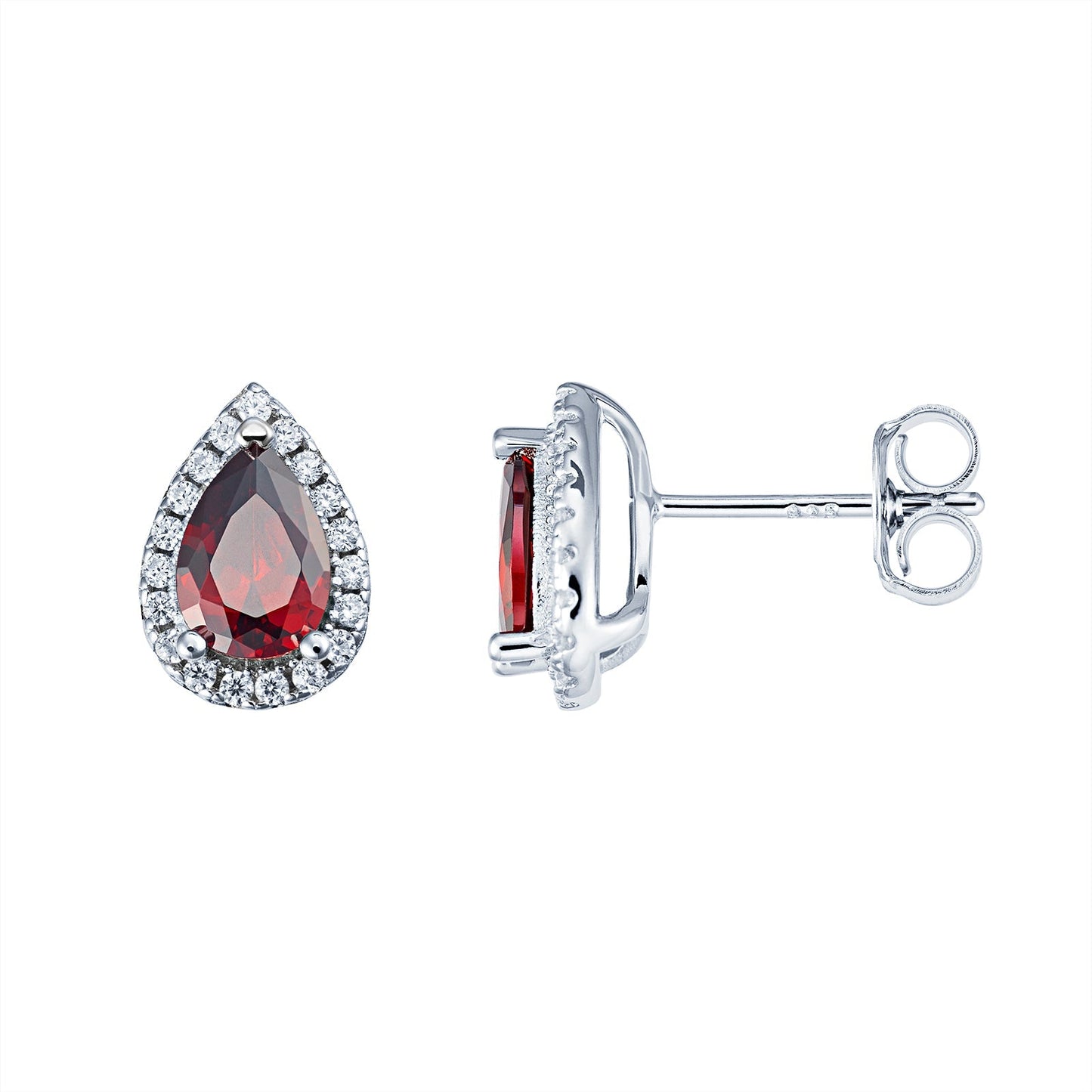 Ruby Teardrop Cubic Zirconia Earrings - Popular trends empire