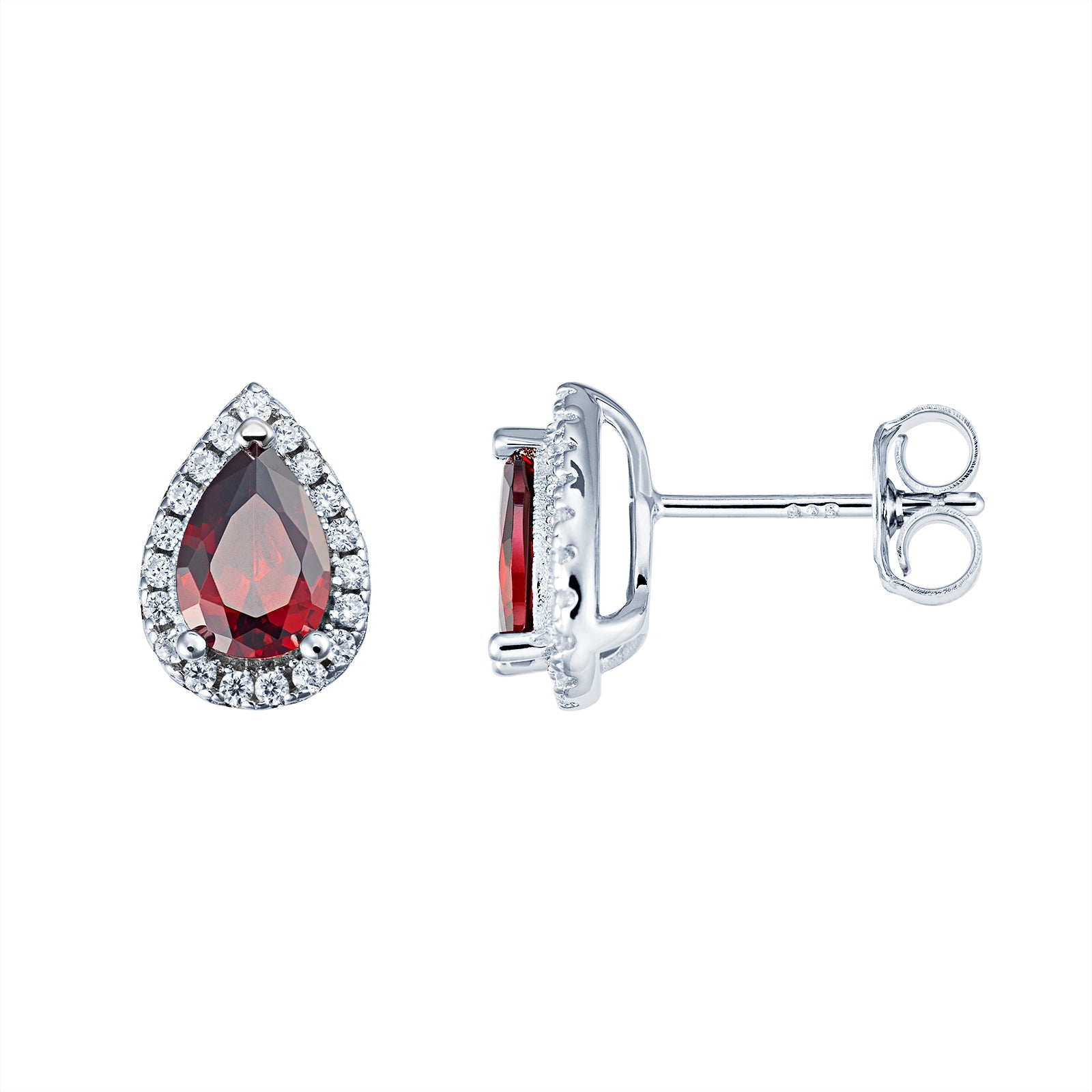 Ruby Teardrop Cubic Zirconia Earrings - Popular trends empire