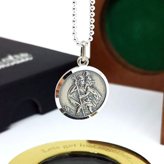 Saint Christopher Pendant – Sterling Silver Necklace | Travel Protection Jewelry Gift - Popular trends empire