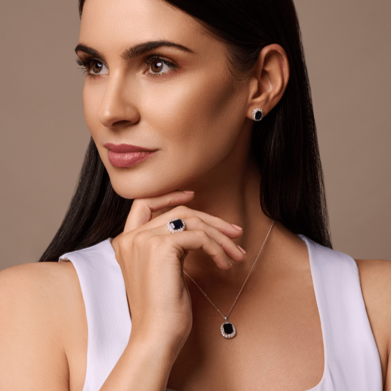 Sapphire Cubic Zirconia Necklace - Popular trends empire