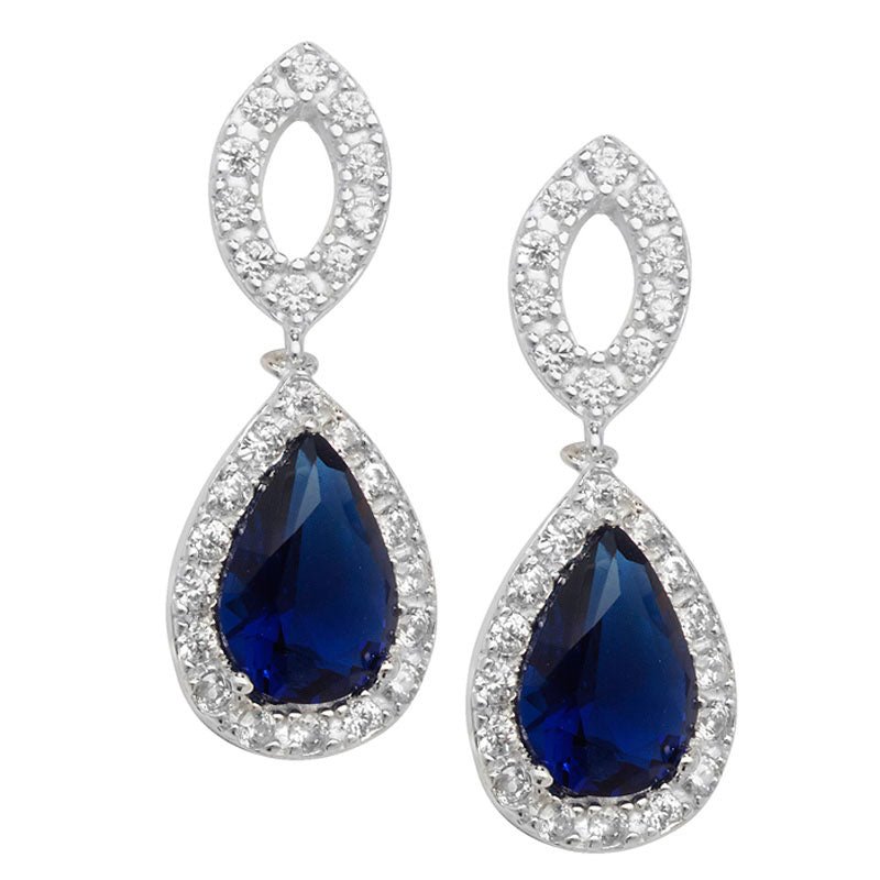 Sapphire Tear Drop Earrings - Popular trends empire