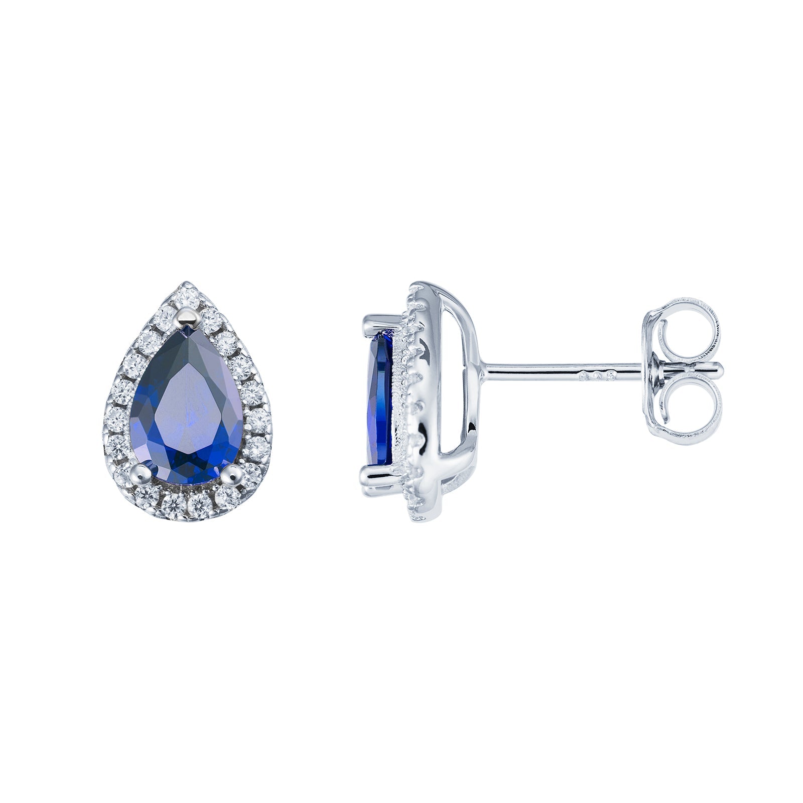 Sapphire Teardrop Cubic Zirconia Earrings - Popular trends empire