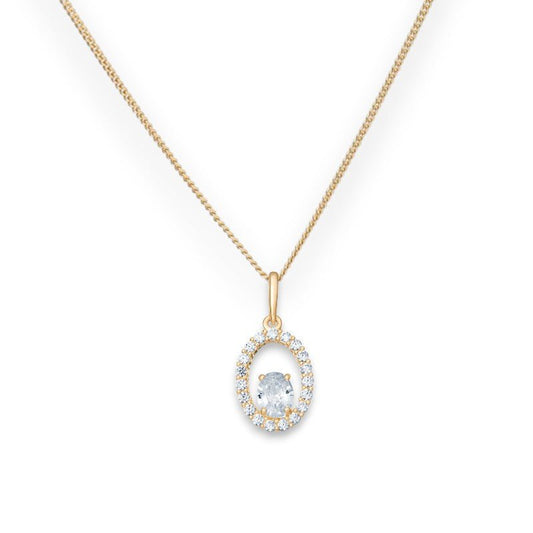 Saskia Oval Pendant Necklace - Popular trends empire