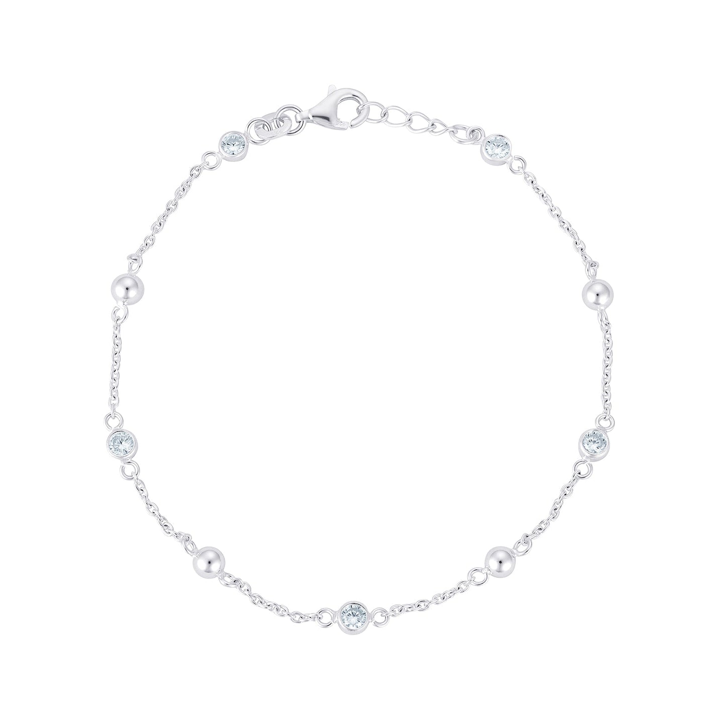 Satellite Beaded Cubic Zirconia Bracelet - Popular trends empire