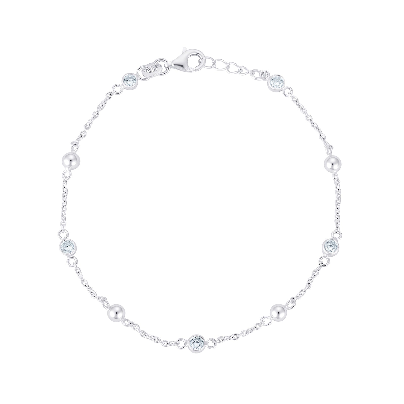 Satellite Beaded Cubic Zirconia Bracelet - Popular trends empire
