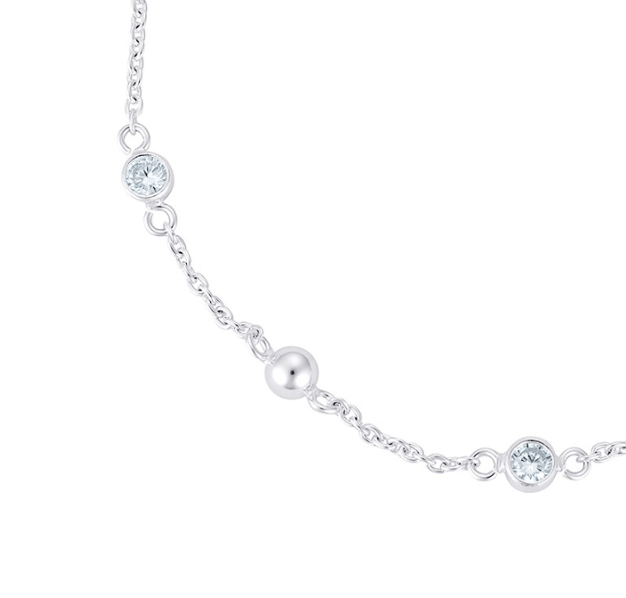 Satellite Beaded Cubic Zirconia Bracelet - Popular trends empire