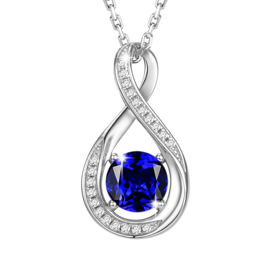 September Birthstone Infinity Pendant Necklace - Popular trends empire