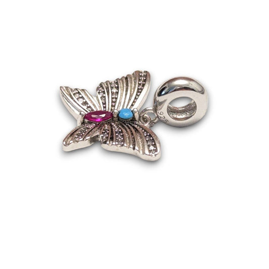 Silver Butterfly Dangle Charm - Popular trends empire