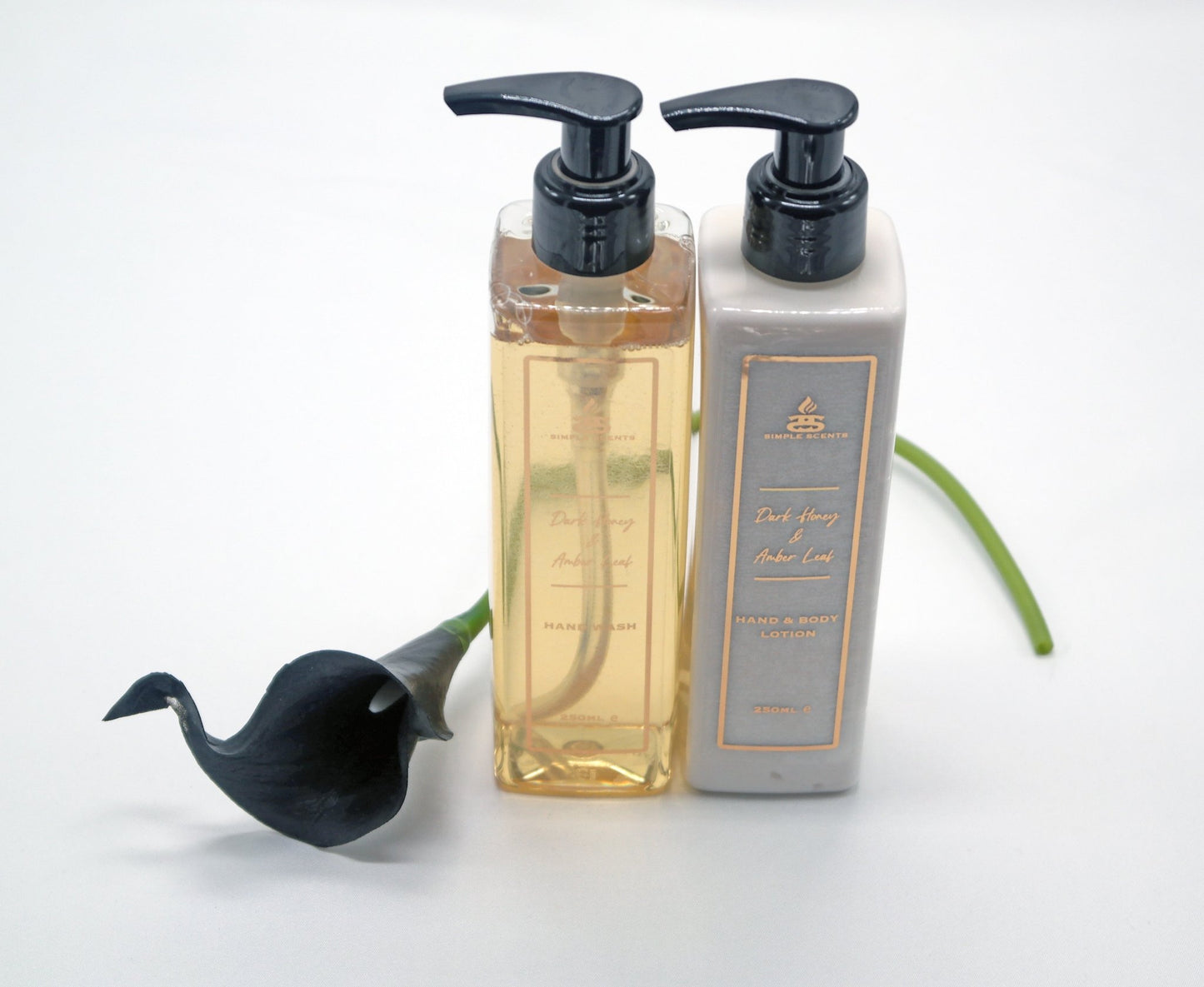 Simple Scents Dark Honey & Amber Leaf Hand Wash & Lotion Set 250ml - Popular trends empire