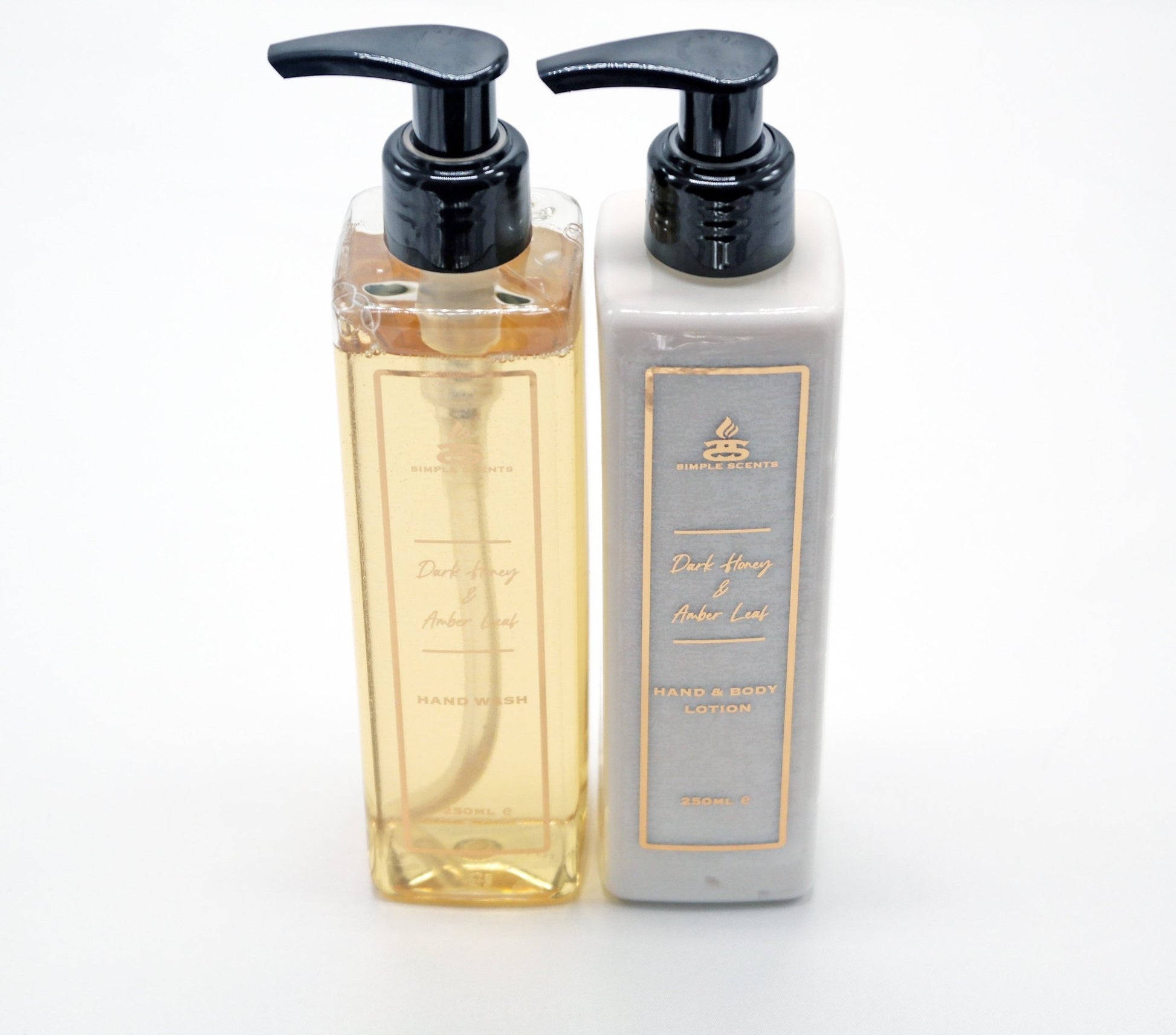 Simple Scents Dark Honey & Amber Leaf Hand Wash & Lotion Set 250ml - Popular trends empire