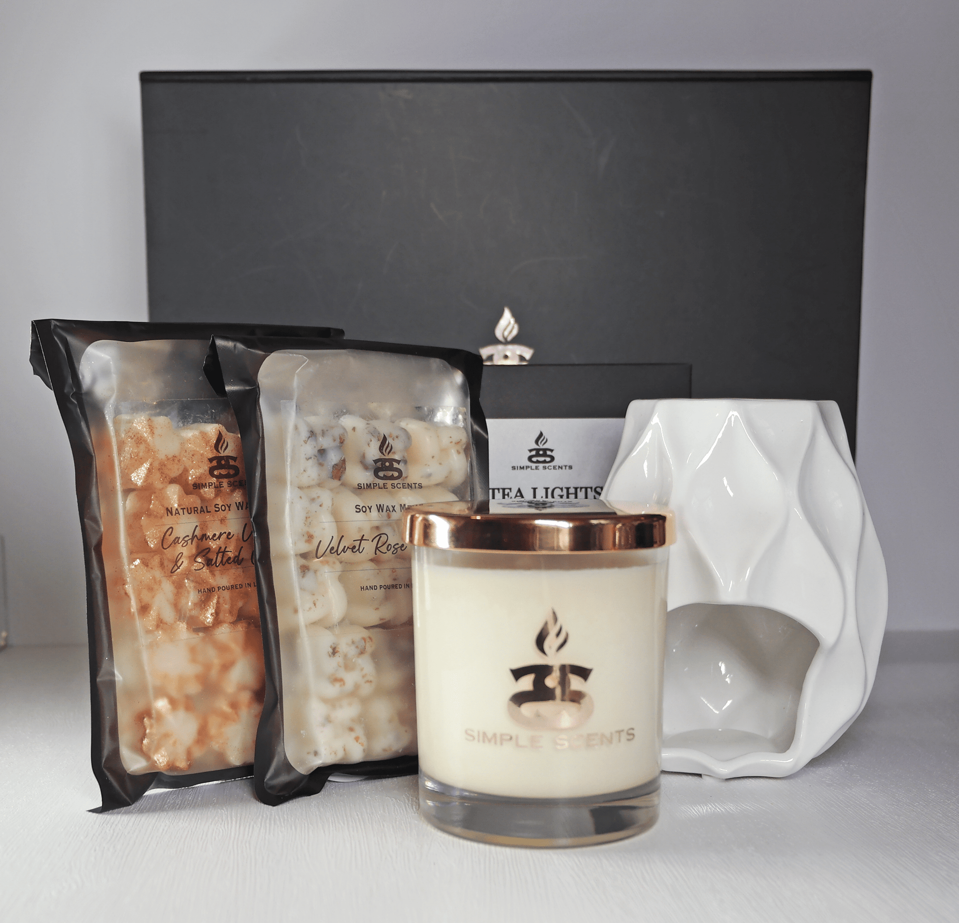 Simple Scents Experience Indulgence Candle, Wax Melt & Nico Wax Burner Gift Set - Popular trends empire