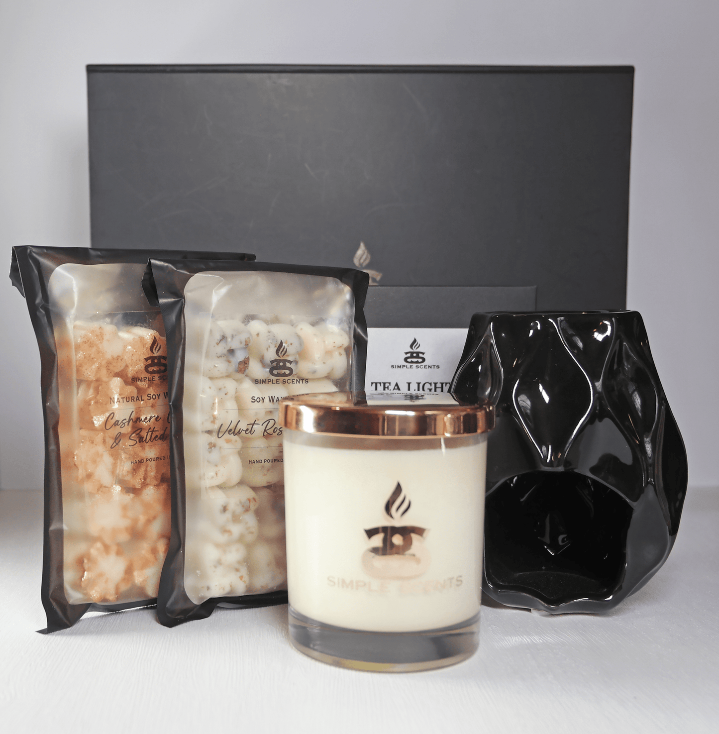 Simple Scents Experience Indulgence Candle, Wax Melt & Nico Wax Burner Gift Set - Popular trends empire
