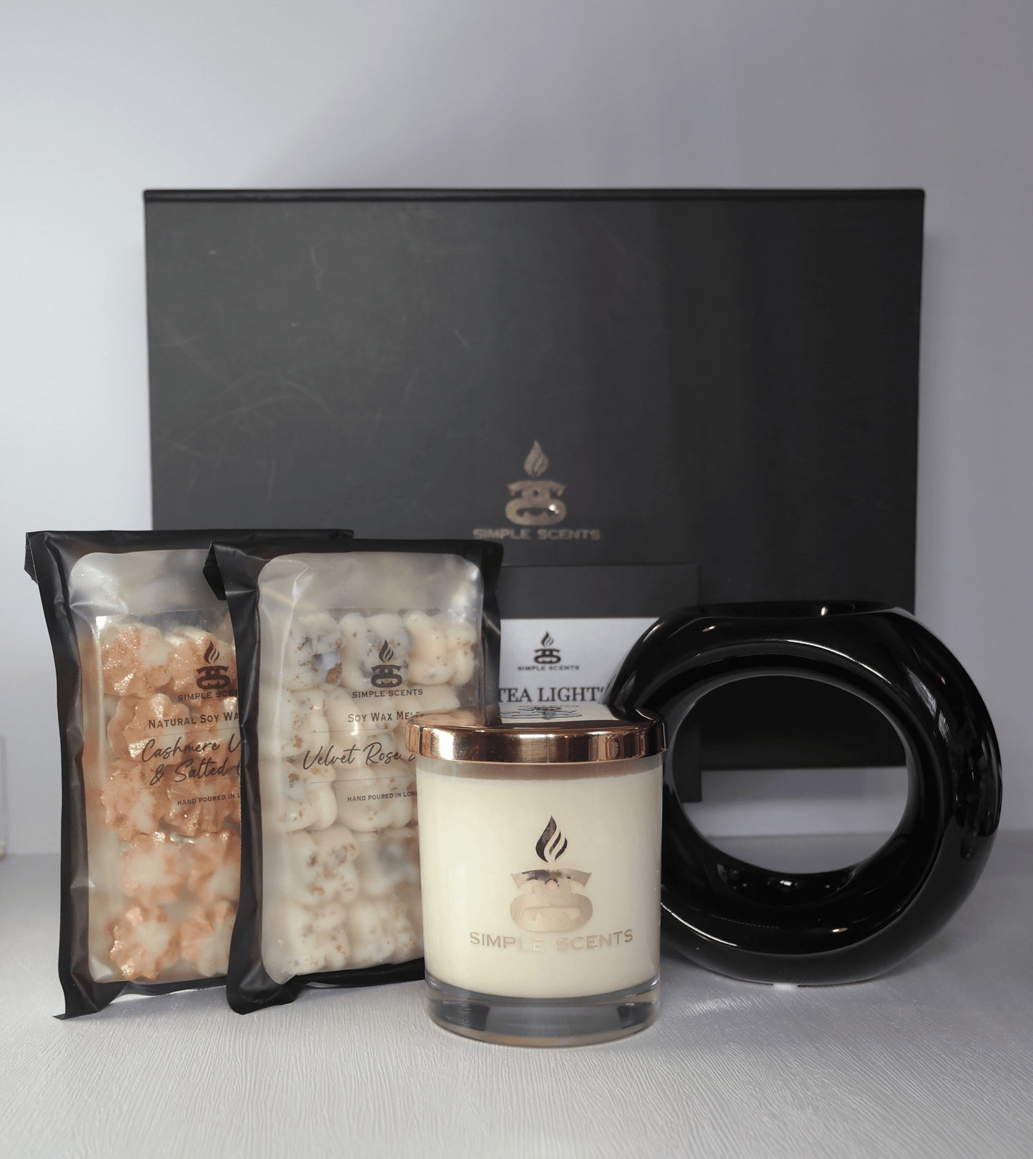 Simple Scents Experience Indulgence Candle, Wax Melt & Oslo Wax Burner Gift Set - Popular trends empire