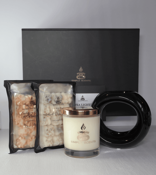Simple Scents Experience Indulgence Candle, Wax Melt & Oslo Wax Burner Gift Set - Popular trends empire