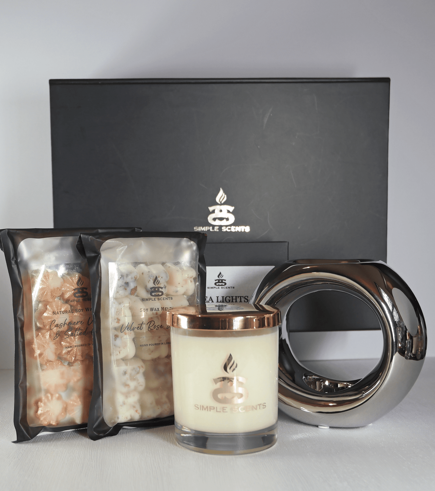 Simple Scents Experience Indulgence Candle, Wax Melt & Oslo Wax Burner Gift Set - Popular trends empire