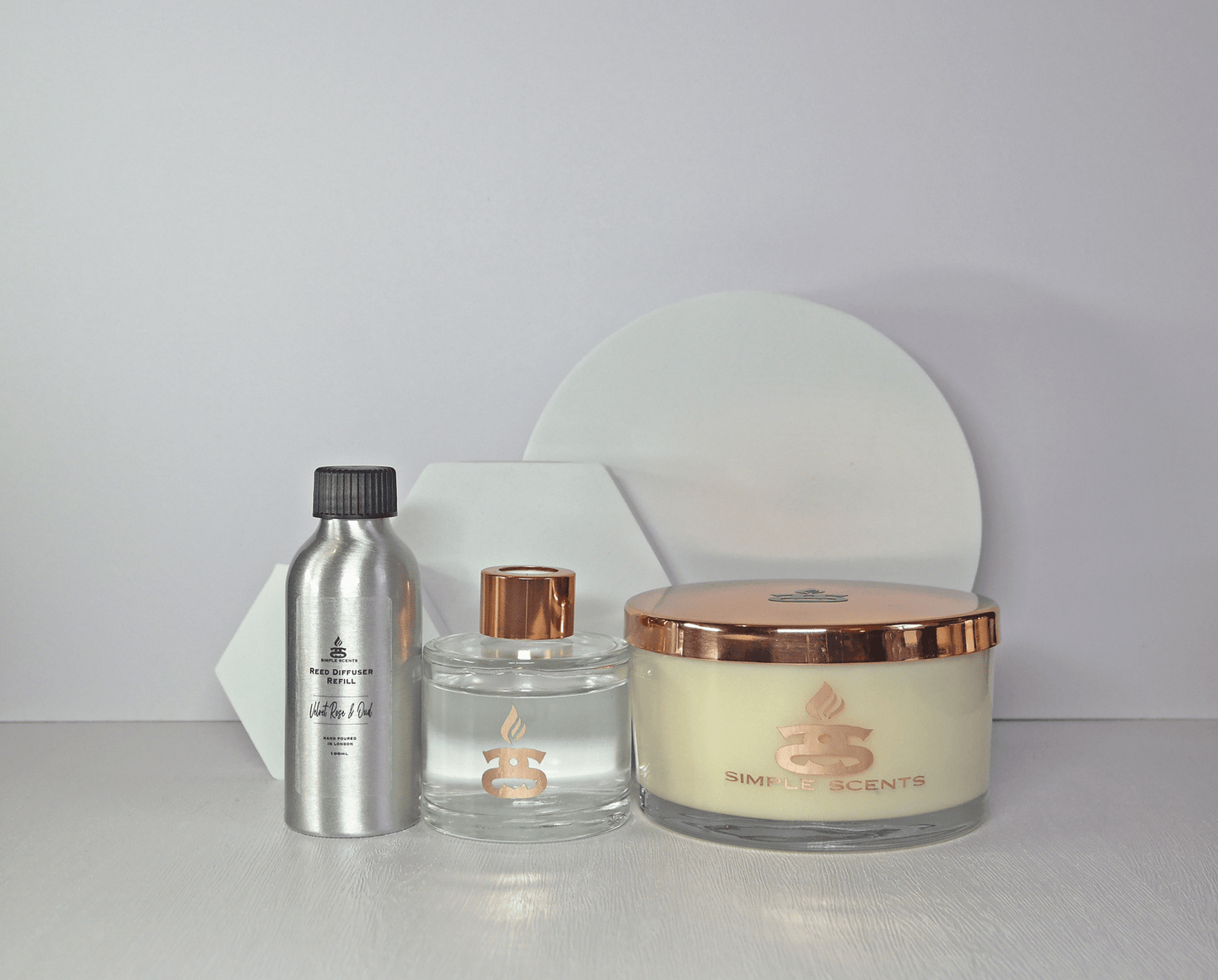 Simple Scents Experience Opulence Candle, Reed Diffuser & Diffuser Refill Gift Set - Popular trends empire