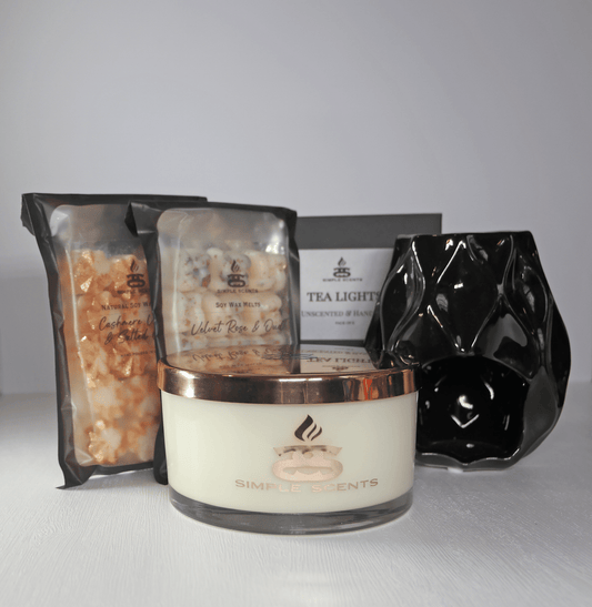 Simple Scents Experience Opulence Candle, Wax Melt & Nico Wax Burner Gift Set - Popular trends empire