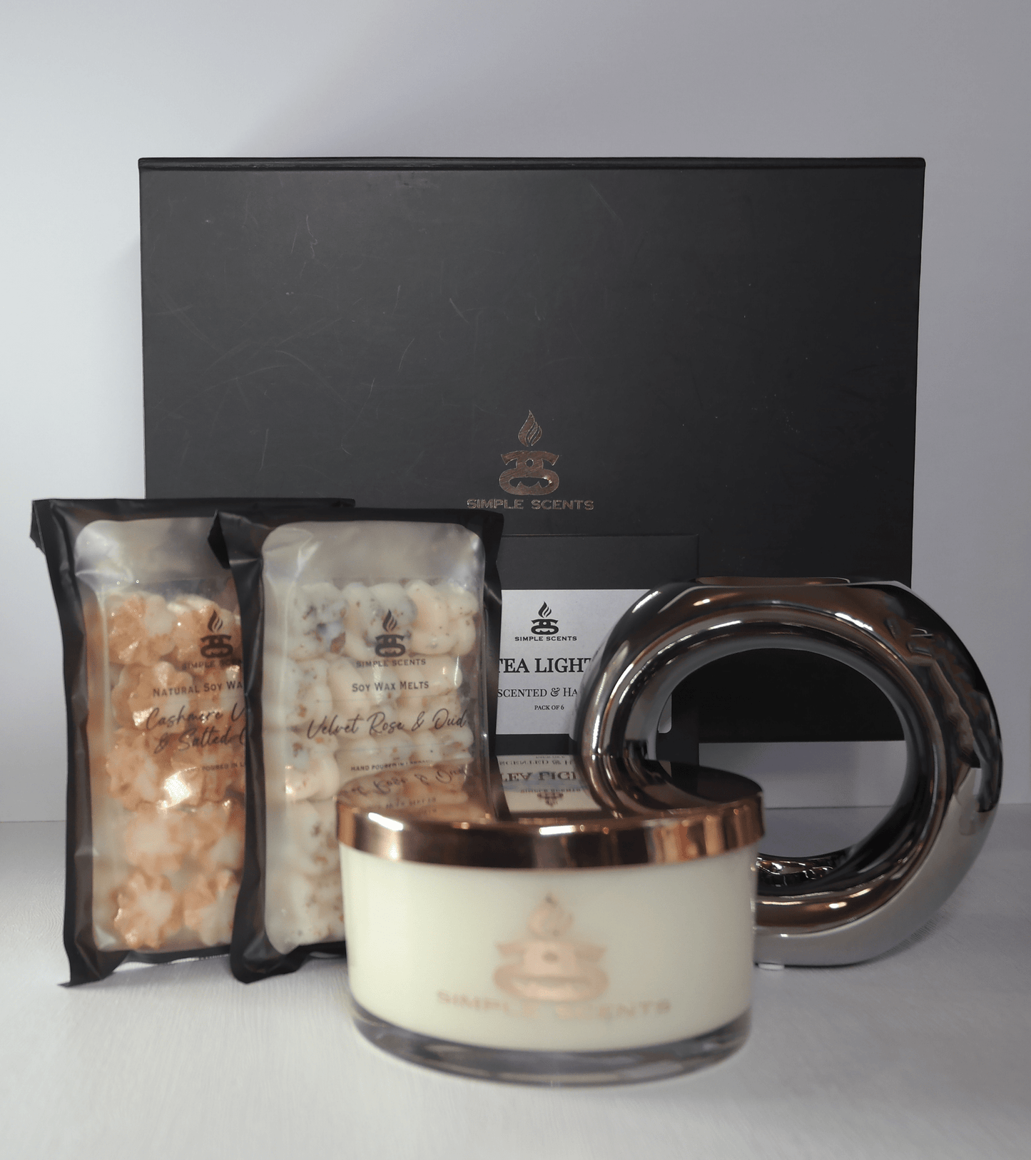 Simple Scents Experience Opulence Candle, Wax Melt & Oslo Wax Burner Gift Set - Popular trends empire