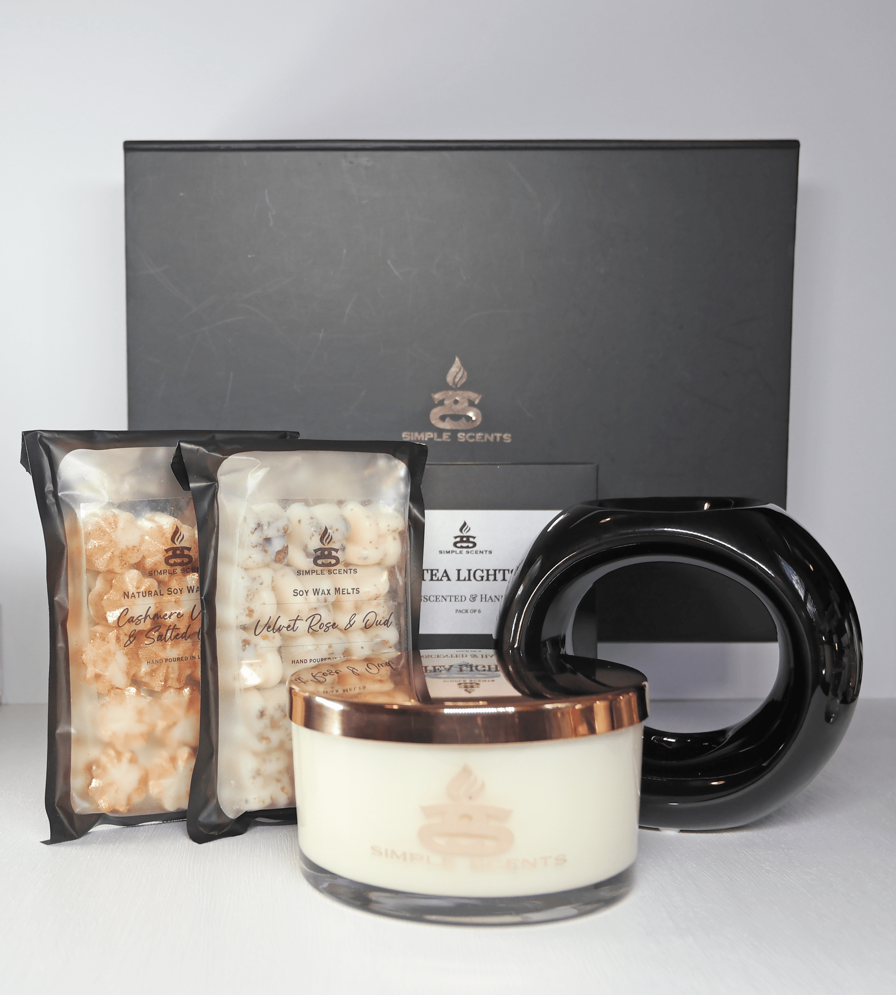 Simple Scents Experience Opulence Candle, Wax Melt & Oslo Wax Burner Gift Set - Popular trends empire