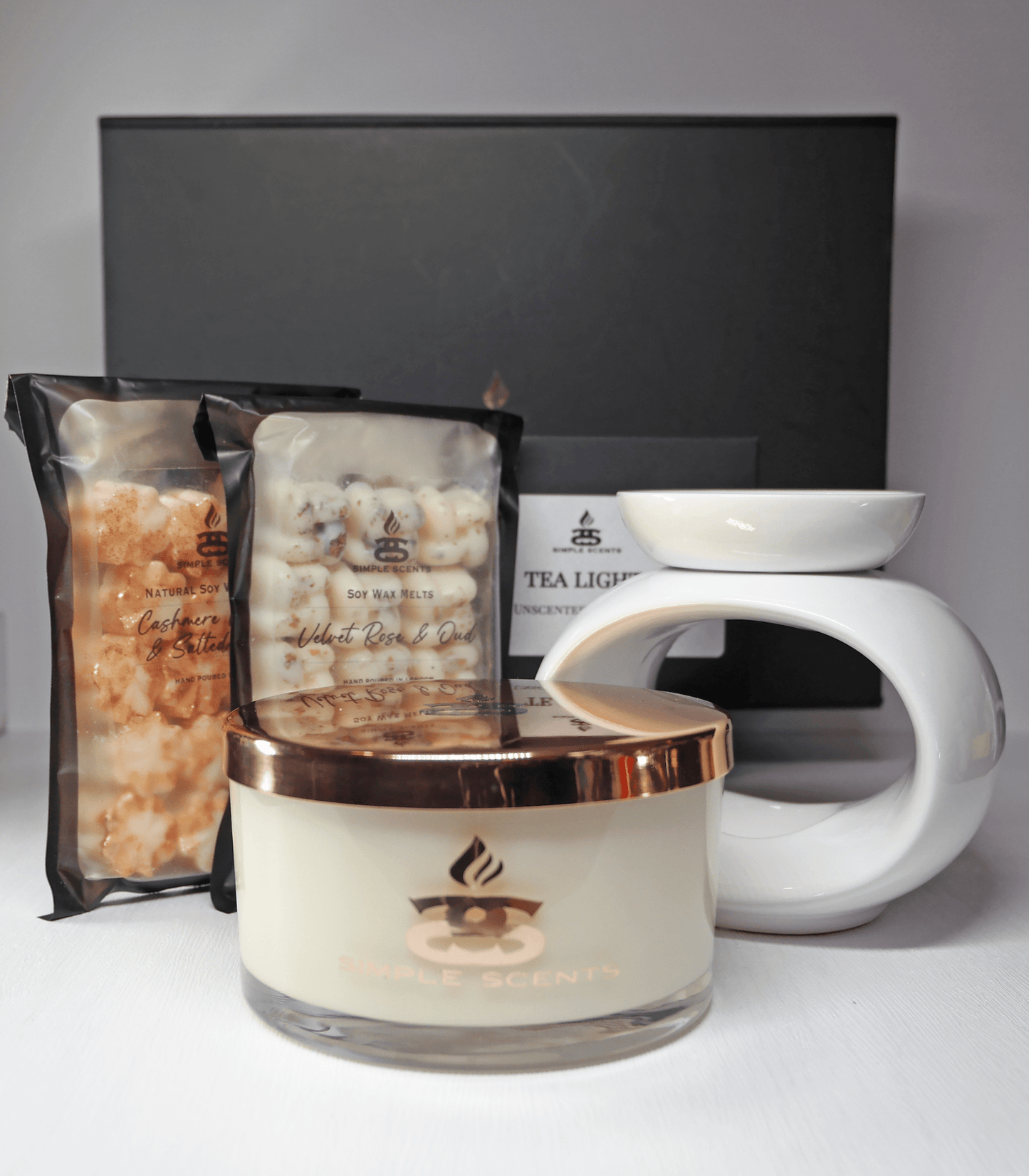 Simple Scents Experience Opulence Candle, Wax Melt & Rome Wax Burner Gift Set - Popular trends empire