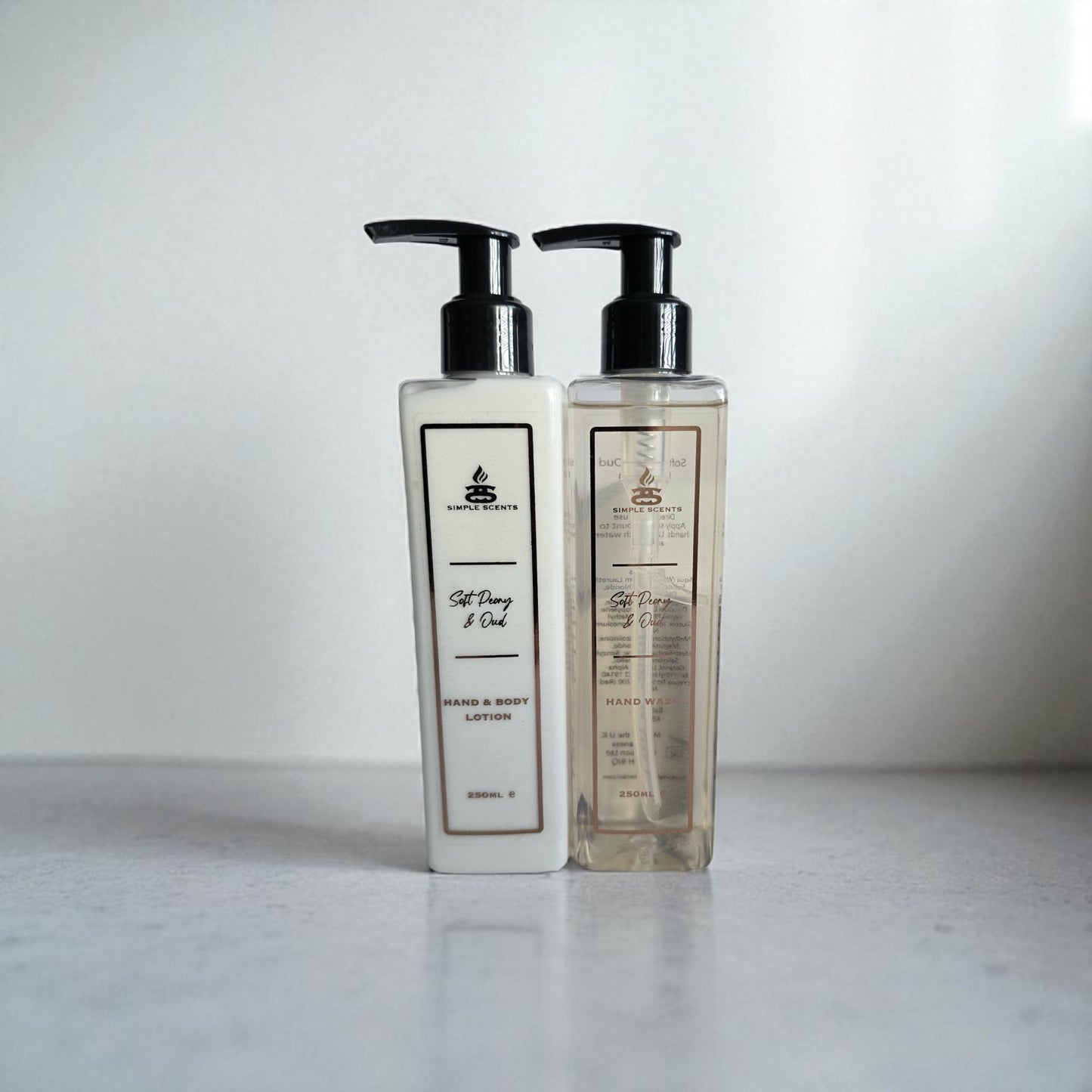 Simple Scents Soft Peony & Oud Hand Wash & Lotion Set 250ml - Popular trends empire