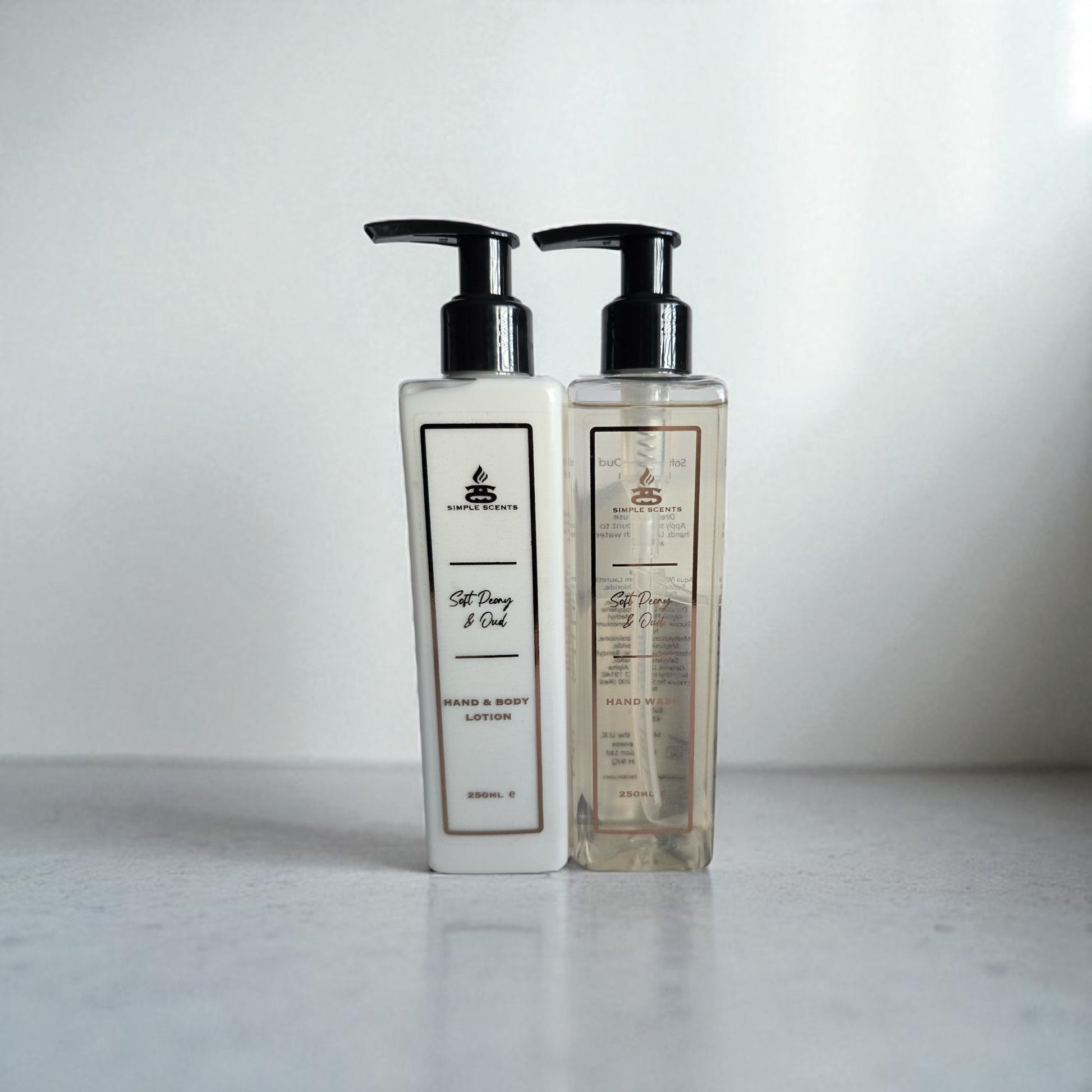 Simple Scents Soft Peony & Oud Hand Wash & Lotion Set 250ml - Popular trends empire