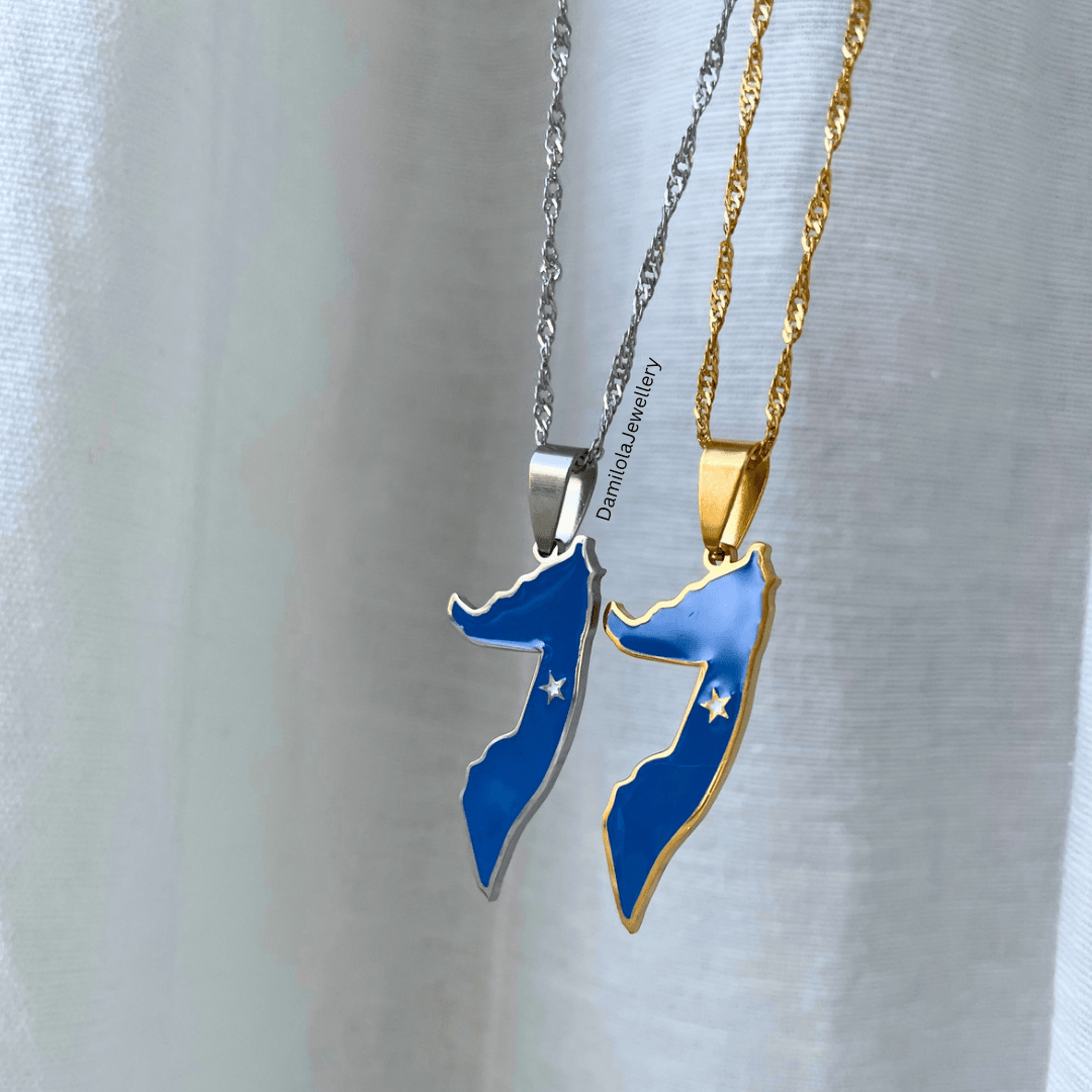 Somalia Flag Map Necklace🇸🇴 - Popular trends empire